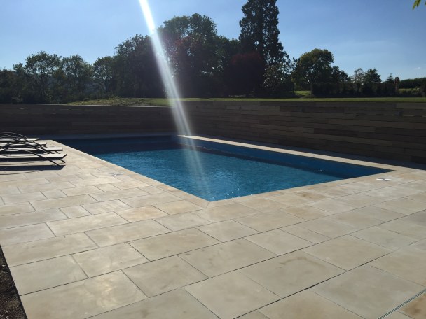 Swimming Pool Coping - Featherstone used with matching paving