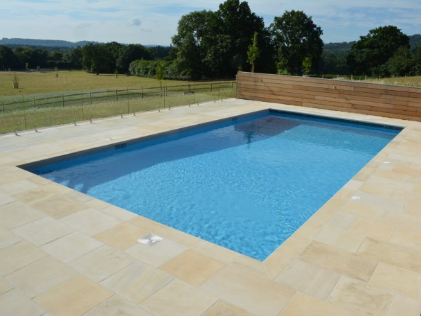 Swimming Pool Coping - Featherstone used with matching paving