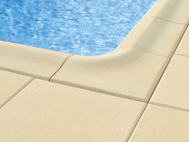 Swimming Pool Coping - Contemporary Deco shown in Buff colour