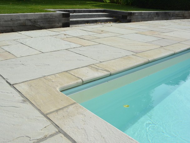 Swimming Pool Coping - Featherstone used with matching paving