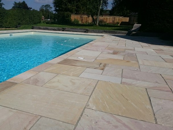 Swimming Pool Coping - Featherstone used with matching paving